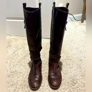 Vince Camuto brown leather boots size 6
